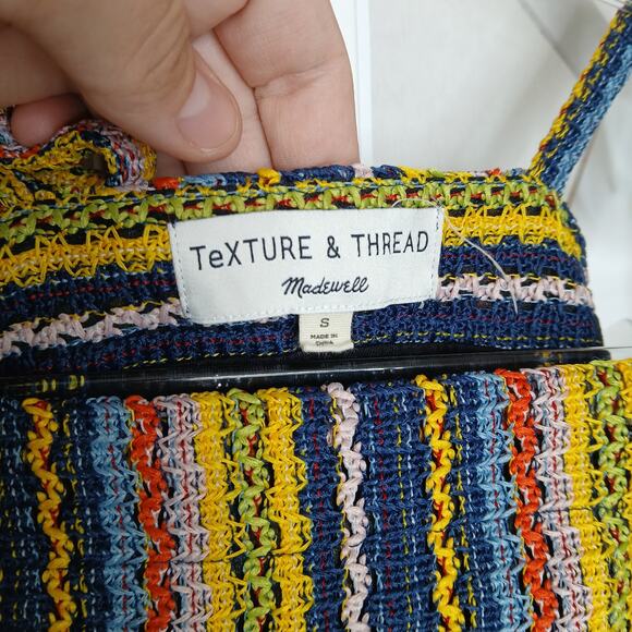 Texture & Thread Madewell Crochet High Neck Top Womens SM Boho Hippie Minimalist - Picture 4 of 10